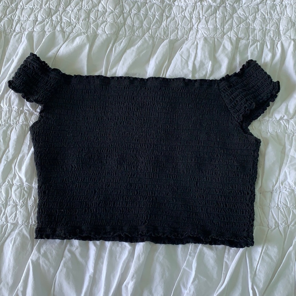Hollister Smocked Off the Shoulder Tee